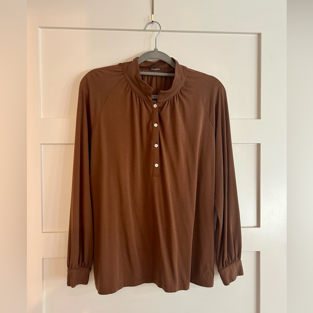 J McLaughlin Brown Women's Top Size Large